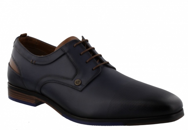 Australian Footwear Clayton Dressed Leather Shoes Blue Cognac